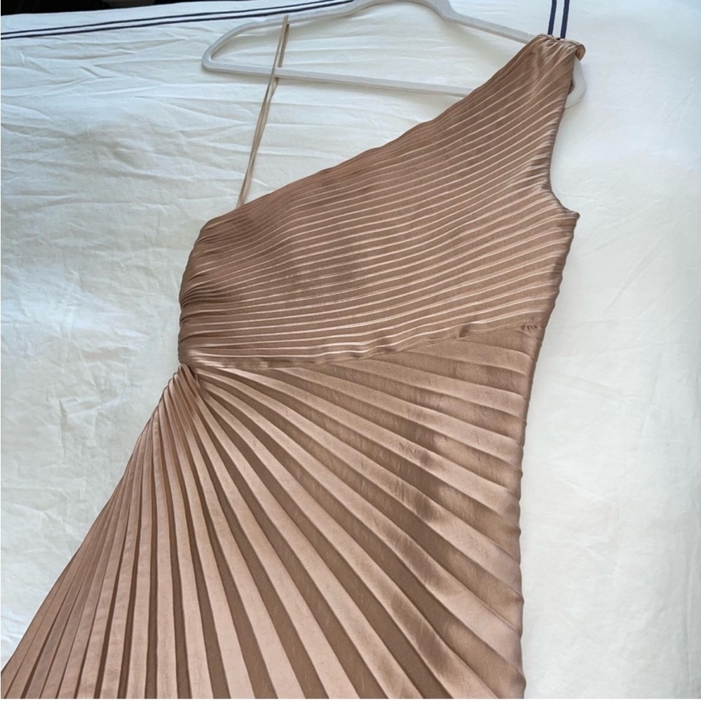 ALC One-Shoulder Pleated Dress